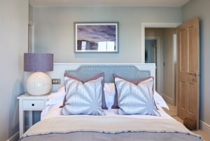 Grey Purple Guest Bedroom - Interior Design