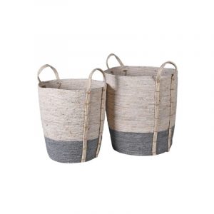 Melton Baskets / Grey and white seagrass baskets