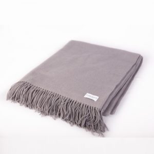 Woodford Grey Lambswool Throw